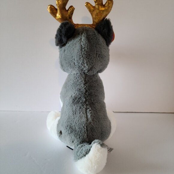 F.A.O. SCHWARZ CHEERS 4 ANTLERS WEAR & SHARE HEADBAND 12'' PLUSH HUSKY ITEM#2796 - Picture 6 of 10
